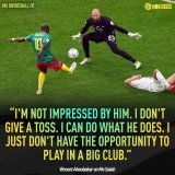 Everyone laughed at him...  Vincent Aboubakar was only on the pitch a few minutes before lobbing a 6"8 goalkeeper and bagging an assist   #FIFAWorldCup | #Qatar2022 | #CMRSRB