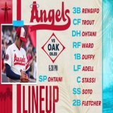 本日の大谷翔平選手は 3番DH兼投手で先発出場！  リアル二刀流で15勝目なるか!? そしてフレッチャーがスタメンに復帰  相手投手はアービン(9勝14敗防御率4.05)  試合開始10時38分  #大谷翔平 #MLB #野球&nbsp; #エンゼルス