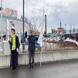4月6日の街宣活動  本日一回目は サッポロビール園前にて  小島孝之さんの応援演説 していただきました #北海道知事選挙 #三原大輔