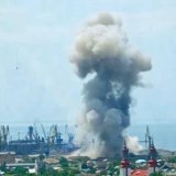 #Бердянск (временно оккупированный), Запорожская обл., 02/06/23, похоже, в морпорту что-то случилось