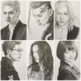 全員集合。 見て下さって有難うございました  #似顔絵 #鉛筆画 #北村匠海 さん #山田裕貴 さん #吉沢亮 さん #間宮祥太朗 さん #永山絢斗 さん #今田美桜 さん #絵描きさんと繋がりたい