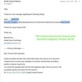 @JeffBezos  Need Help! Facing an account suspension on @AmazonKDP due to an irrelevant category, but after providing evidence, the reason has suddenly shifted to manipulation. It's been a confusing and concerning experience. Requesting a fair review 