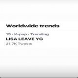 Come on lilies, we have to be at the top LISA LEAVE YG #GetThatMoneyLISA #FreeYourselfLisa