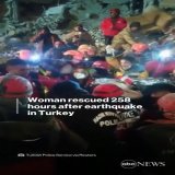 MIRACLE RESCUE: A woman was pulled from the rubble alive in Turkey, more than 10 days after a devastating earthquake hit the region killing over 41,000 people.
