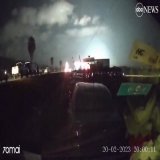 Dashcam footage captures the moment a 6.3 magnitude earthquake rattled Turkey on Monday night as the country continues to recover from one of the worst natural disasters in its history.