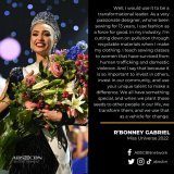 &ldquo;If you win Miss Universe, how would you work to demonstrate this as an empowering and progressive organization?&rdquo;  Here is Miss USA R'Bonney Gabriel&rsquo;s winning answer in the final Question and Answer portion of the #71stMissUniverse.