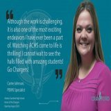 Please give a Charger welcome to Carrie Johnson, our PEIMS Specialist. PEIMS stands for "Public Education Information Management System", which is all about ensuring that our students' data are reported accurately to help monitor &amp; ensure student