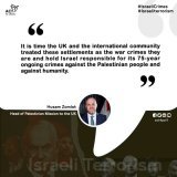 "It is time the #UK and the international community treated these settlements as the war #crimes they are and hold #Israel responsible for its 75-year ongoing crimes against the #Palestinian people and against humanity."  #IsraeliCrimes  #IsraeliApar