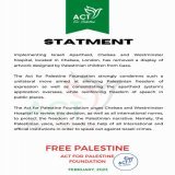 The Act for Palestine Foundation urges #Chelsea and #Westminster Hospital to review this decision, as well as all international norms, to protect the freedom of the #Palestinian narrative.  #IsraeliApartheid