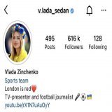 Oleksandr Zinchenko&rsquo;s wife, Vlada, changing her Instagram bio ahead of the North London Derby today: &ldquo;London is red &rdquo; #afc