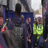 The Arsenal squad arriving at Goodison Park earlier. #afc