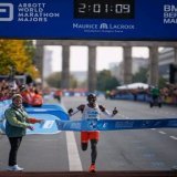 Kenya's  Eliud Kipchoge breaks his own World Marathon Record at the Berlin Marathon 2022.  The World marathon record holder sets a scintillating new World Record of 2:01:09.