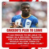 "My dream is to become the most decorated Ecuadorian player in history."  Thoughts on this?   #AFC #Arsenal #Caicedo