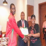 Hon Wavinya Ndeti is currently hosting Kwanthanze Girls Volleyball team for breakfast at JKIA to celebrate their great win in Casablanca, Morroco where they were crowned African champions after winning the Inauguration Continental title.
