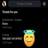 Few minutes to the eviction show but my bundle of joy Juicy Jay is the one trending Now that's what we call   THE JUICY JAY EFFECT #JuicyJay???? #BBTitans