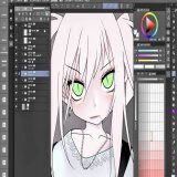 #wip  アマゾンプライムデーのおかげでイラストが進まねぇ ( `ㅂ&acute; )  でもいい感じ\u266a 皆さんも良いお買い物を (  &deg;꒳​&deg; )！
