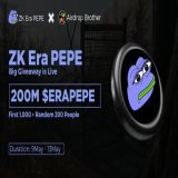 ZK Era PEPE X Airdrop Brother #FCFS #Airdrop   Prize Pool- 200M $ERAPEPE   Giveaway Link:    End 13 May  #Giveaway #Giveaways #Airdrops #zkSync #zkSyncEra #zkTwitFi #pepecoin #PEPE #pepeai #memecoin #Sui #SHIBAI #BRISE #Bitcoin #cryptocurrency #NFT