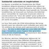 Ce genre de profil marocain &ccedil;a parle &eacute;norm&eacute;ment des palestinien et des arabe.Mais jamais de leur monarchie du maroc qui a des bases isrealienne, qui ach&egrave;tent des drones isrealiens, qui a construit avec isreal un mur de sab