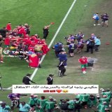 Achraf Hakimi goes straight to his mother, to celebrate his winning penalty against Spain.