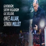 G&uuml;vendiğim, sırtımı yasladığım g&uuml;&ccedil; bellidir.   &Ouml;nce Allah, sonra millet  #GayretineŞahidizErdoğan