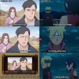 \u275d N&atilde;o quero estar longe de ti. Se voc&ecirc; for embora, ent&atilde;o eu vou com voc&ecirc;! \u275e    #Boruto #Sarada #BoruSara