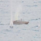 Так с близкого расстояния выглядели украинские беспилотные катера-камикадзе, безуспешно атаковавшие ночью разведывательный корабль &laquo;Приазовье&raquo; ЧФ РФ  Один из них имел собственное имя "Кот и енот"[Кiт та Єнот]