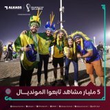 أكثر من 5 مليار مشاهد من أنحاء العالم تابعوا مباريات مونديال #قطر2022 الذي انطلق مع حفل الافتتاح في #استاد_البيت في 20 نوفمبر وتواصلت منافساته حتى نهائي البطولة في 18 ديسمبر على أرضية #استاد_لوسيل   #Qatar2022 #FIFAWorldCup @roadto2022news