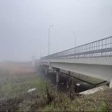 Melitopol ,,, bridge over the Molochnaya River in the direction of Mariupol...