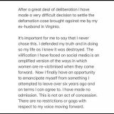 Today is a good day... #AmberHeard is finally free from her abuser and SHE GOT HER VOICE BACK. Amber has admitted NO GUILT and she can speak freely.  This is her biggest victory... See you soon Amber  #IStandWithAmberHeard