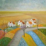 This is my painting "On The Bright Side Of The Road".  #art #painting