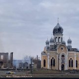 Памятники архитектуры, пострадавшие на территории Украины в последние недели.   1). Покровская церковь, город Малин Житомирской обл.  2). Деревянная церковь Рождества Богородицы 1862 года. Село Вязовка Житомирской обл.