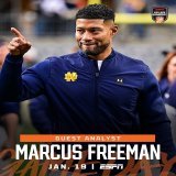 Notre Dame head coach Marcus Freeman will be joining GameDay as a guest analyst for the national championship
