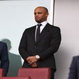 | Burnley manager Vincent Kompany was at the Arsenal vs Brighton match this afternoon. #afc
