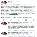 Notorious Short Seller @BillAckman who was screaming @gautam_adani is a fraud, now wants Bailout for Silicon Valley Bank  These Libtards commit fraud and hide behind bailouts while targeting legitimate companies which provide employment based on fake