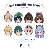 icon commissions open!   feel free to dm me for a slot! rts are very much appreciated! thank you!   #artistontwitter #commissionsopen