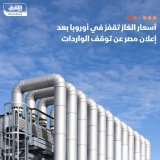 \ud83d\uddbc أسعار الغاز الطبيعي في أوروبا قفزت بنحو 30% عما كانت عليه قبل اندلاع الحرب في الش...