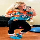 Miami Dolphin&rsquo;s T-shirt  earrings  socks  #Tualei  PUMPED &amp; READY! LET&rsquo;S GOOOO! #MIAvsBUF #Finsup @MiamiDolphins