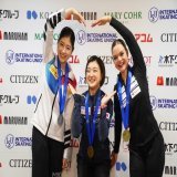 〈 #世界選手権 〉  女子メダリスト会見 1. #坂本花織 選手 2. #イ・ヘイン 選手 3. #ルナ・ヘンドリックス 選手  Photo by Joe Kobashi  #figureskate #KaoriSakamoto #HaeinLee #LoenaHendrickx