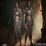 Still somewhat annoyed the feminine barbarian in Diablo 4 is still slighter and smaller than the masculine counterpart.  So I just scaled her up a bit in pureref instead to demonstrate.