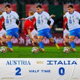 FINE PRIMO TEMPO   #AustriaItalia -  X.Schlager 6&rsquo;, Alaba 35&rsquo;  #AutIta #Azzurri #Nazionale #VivoAzzurro