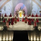 Beyonc&eacute; was accompanied by Firdaus, a 48-person all-female orchestra mentored by Academy Award-winning composer A.R. Rahman, AGT winners, The Mayyas, an all-female precision dance group from Lebanon featuring choreography by Emmy-nominated Fat