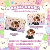 Giveaway for KANG DANIEL FIRST PARADE IN SINGAPORE  Mini Purses/Postcards/Stickers   11 FEB 2023  Singapore Indoor Stadium  Time TBA  No rules, feel free to take it :) Thank you for supporting our Kang Daniel  #FirstParadeinSG #KANGDANIELinSG #KANGDA