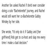 Who else wants to see Rachel be bachelorette 2.0 with Gabby and her partner Robby as hosts omg that would be funnnnnn  #thebachelor #BachelorInParadise #bachelorette #bachelornation