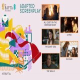 Turning page to screenplay are the Adapted Screenplay nominees!   ALL QUIET ON THE WESTERN FRONT  LIVING  THE QUIET GIRL  SHE SAID  THE WHALE  #EEBAFTAs