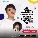 QuoteMYX Global@myxglobal·Aug 17, 2021You wouldn't wanna miss this week's episode of Kwentong Barber 'cos joining Edward Barber (@Barber_Edward_) is none other than Tony Award-winning artist Lea Salonga (@MsLeaSalonga)! Catch our new episode LIVE tom