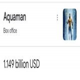 Still find it a bit crazy that an Aquaman movie was able to gross over a million dollars and make way more then a Superman movie, a Batman Vs Superman Movie, and a Justice Leauge movie and become the highest grossing DCEU movie. (1/2)