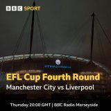 Up next for #Liverpool   On air from 7pm  @ManCity  @LFC  @Carabao_Cup fourth round  Etihad Stadium  Kick-off 8pm  @jamesmountford0 &amp; @higs8  #LIVMCI #LFC #ManCity #EFLCup  95.8FM | DAB  Freeview channel 722
