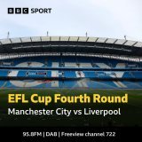 @ManCity  @LFC  @Carabao_Cup fourth round  Etihad Stadium  Kick-off 8pm  @jamesmountford0 &amp; @higs8  #LIVMCI #LFC #ManCity #EFLCup  95.8FM | DAB  Freeview channel 722  @BBCMerseySport