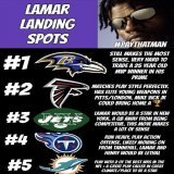 Ranking Lamar&rsquo;s Landing Spots (Most Likely according to Eli)  Do you think Lamar will stay or leave?? #NFLTwitter   #LamarJackson #NFL #BYL #RavensFlock #NFLNews #Lamar #NFLPlayoffs #Ravens