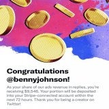 BREAKING: Twitter Monetization For Creators Is REAL  I just received my first ad revenue payment from Twitter.  1st check = $10K (!!!)  I would typically never share personal financial info but creators need to know that @elonmusk means BUSINESS supp
